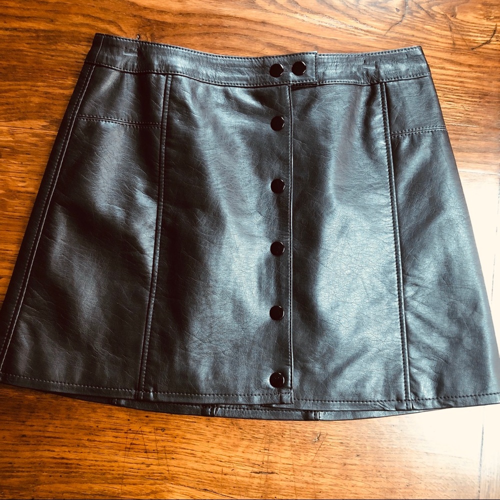 Black Leather Skirt
